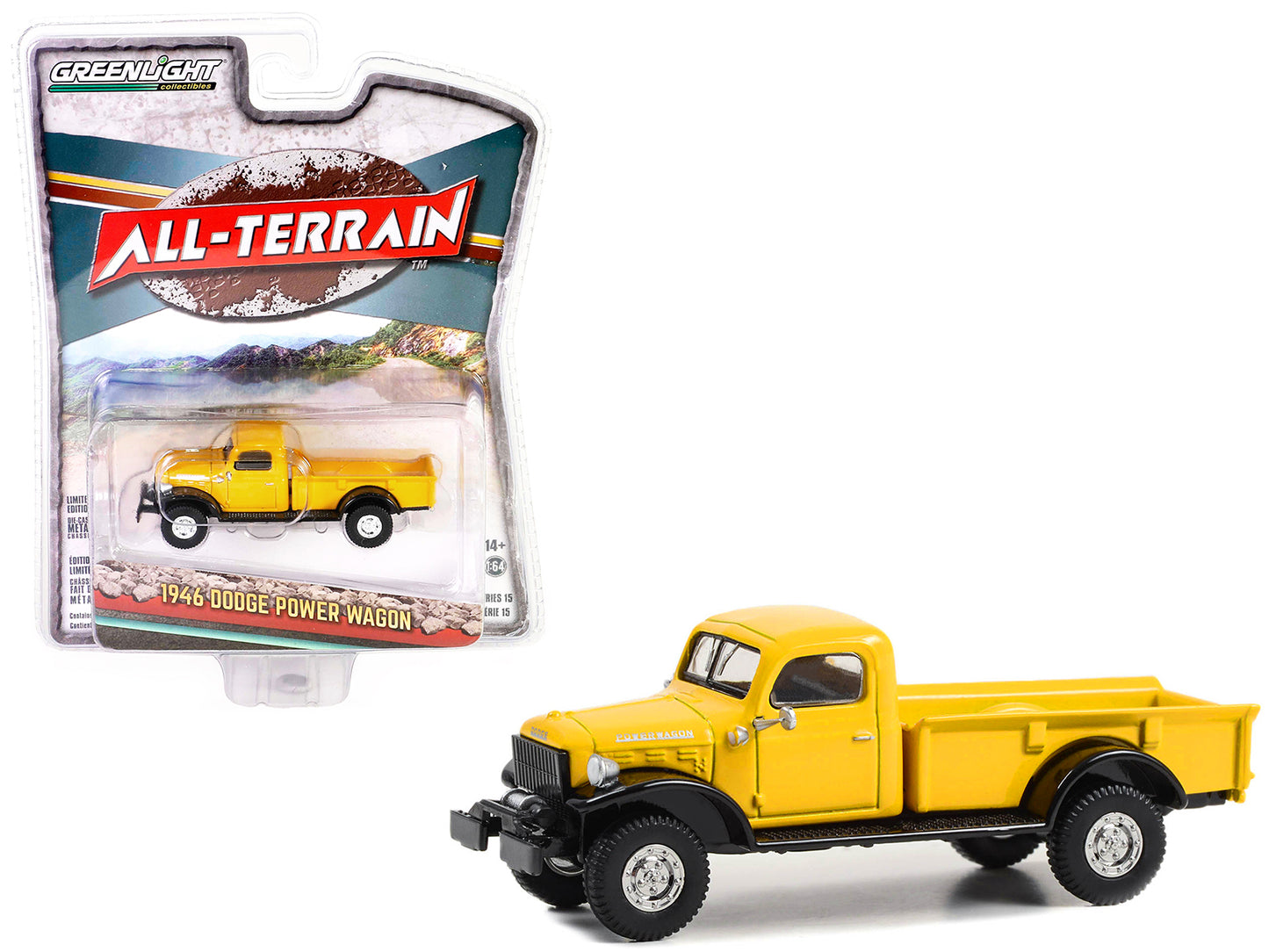 1946 Dodge Power Wagon Pickup Truck Construction Yellow Black All Terrain Serie