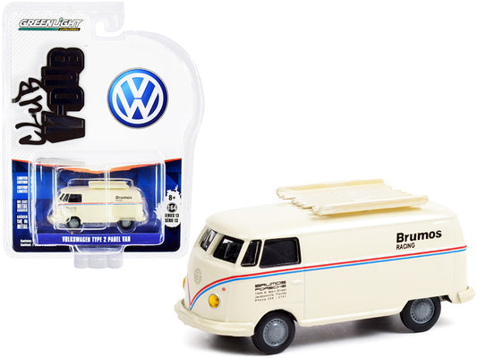 Volkswagen Type 2 Panel Van Brumos Racing Cream w Red Blue Stripes Club Vee V-D