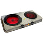 MegaChef Portable 1700W Heavy Duty Dual Size Burner Infrared Cooktop Range