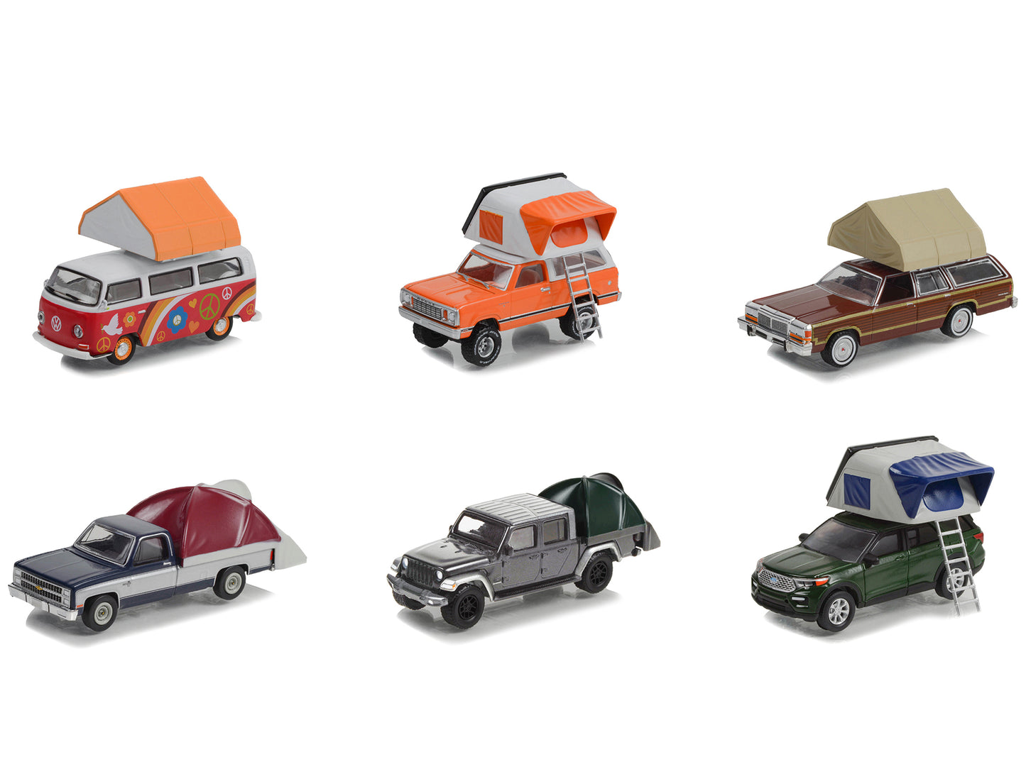 The Great Outdoors Set of 6 Pcs Series 2 1/64 Diecast Cars Greenlight