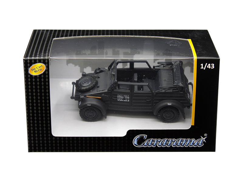 Volkswagen Kubelwagen Convertible K Type 82 Black 1/43 Diecast Car Cararama