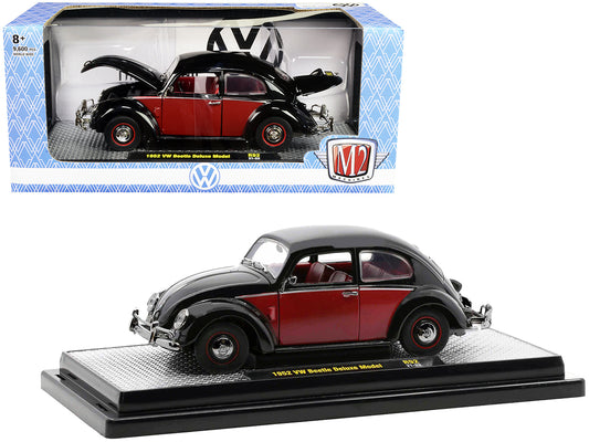 1952 Volkswagen Beetle Deluxe Black Red w Red Interior Limited Edition to 9600