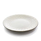 Elama Countess 16 Piece Embossed Double Bowl Stoneware Dinnerware Set Off-White