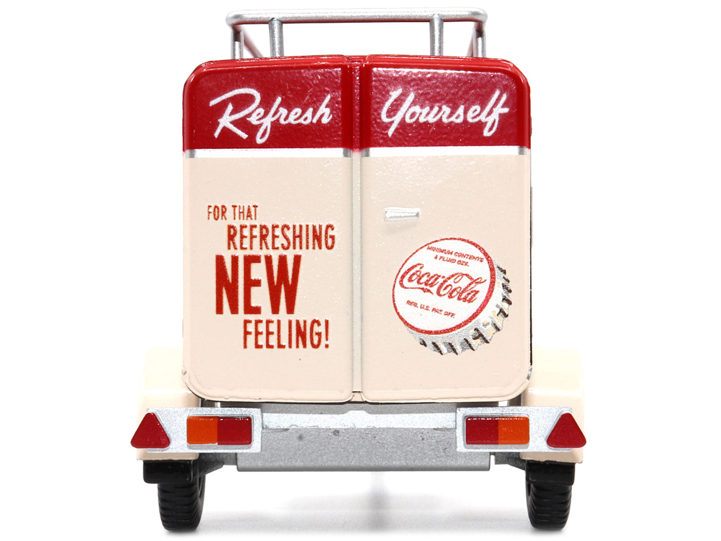 Travel Trailer Cream w Red Top Pause Refresh Yourself Drink Delicious Coca-Cola