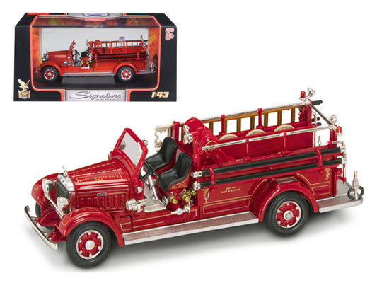 1935 Mack Type 75BX Fire Engine Red 1/43 Diecast Car Road Signature