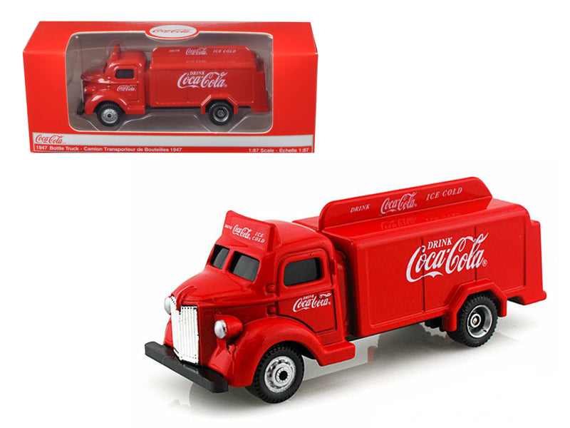 1947 Coca Cola Delivery Bottle Truck Red 1/87 Diecast Model Motorcity Classics