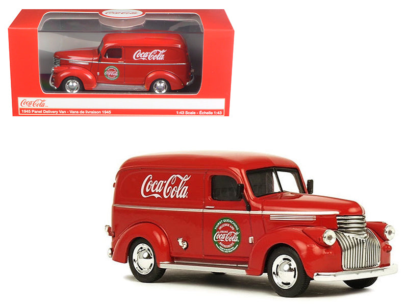 1945 Panel Delivery Van Coca-Cola Red 1/43 Diecast Car Motorcity Classics