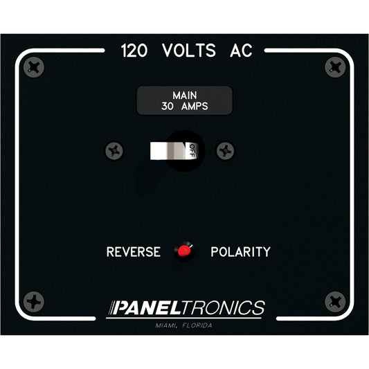 Paneltronics Standard Panel AC Main Double Pole w/30Amp CB & Reverse Polarity Indicator [9982316B]