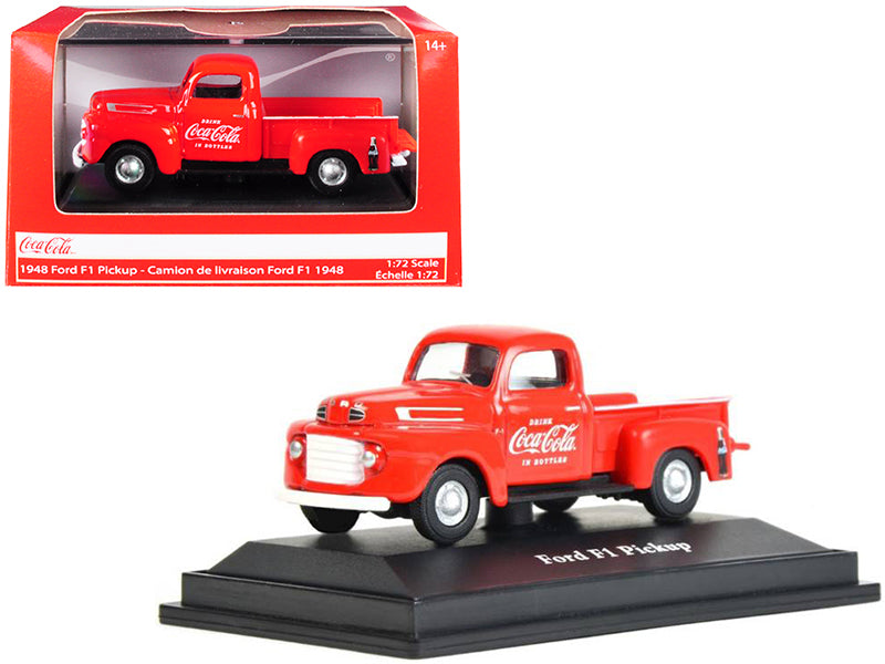 1948 Ford F1 Pickup Truck Coca-Cola Red 1/72 Diecast Car Motorcity Classics