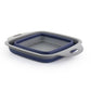 Oster Bluemarine Collapsible Square Plastic Colander Strainer in Blue