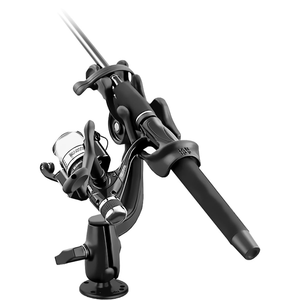 RAM Mount RAM-ROD 2000 Fishing Rod Holder w/RAM-ROD Revolution Ratchet/Socket System & Round Flat Surface Base [RAM-114-RBU]