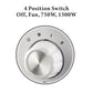 Optimus Portable 360 Surround Ceramic Heater w Thermostat & 2 Heat Settings
