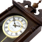 Bedford Leo 21" Chestnut Brown Wood Swinging Pendulum Wall Clock w Hourly Chimes