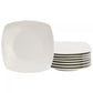 Gibson Home Zen Buffetware 8 Piece 7" Stoneware Dessert Plate Set in White