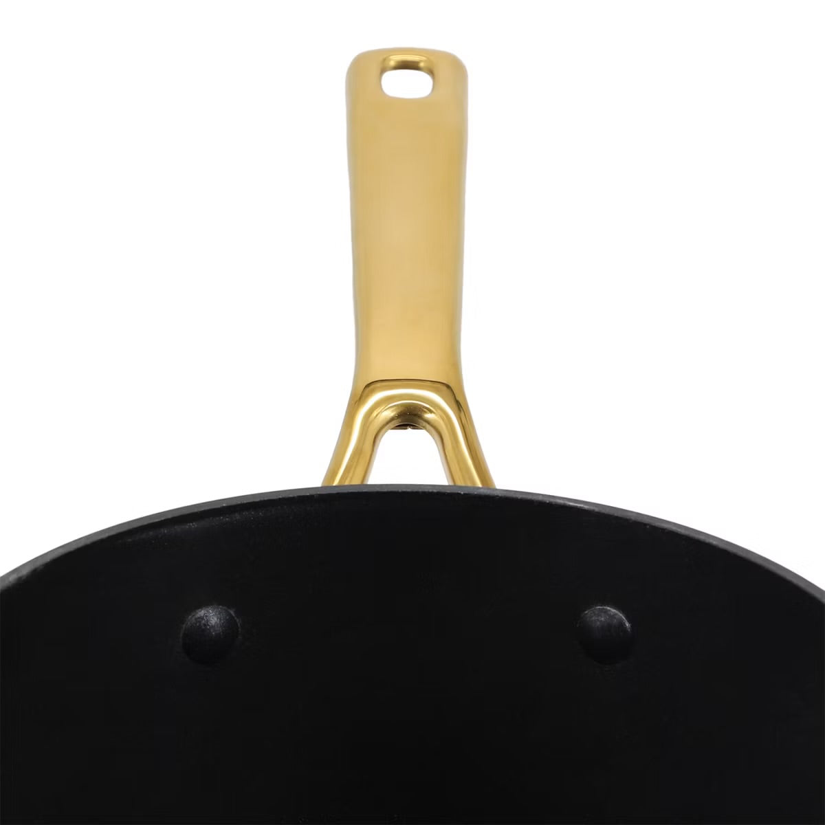 Oster Abbottsford 2.5 Quart Black & Gold Nonstick Aluminum Saucepan w Glass Lid