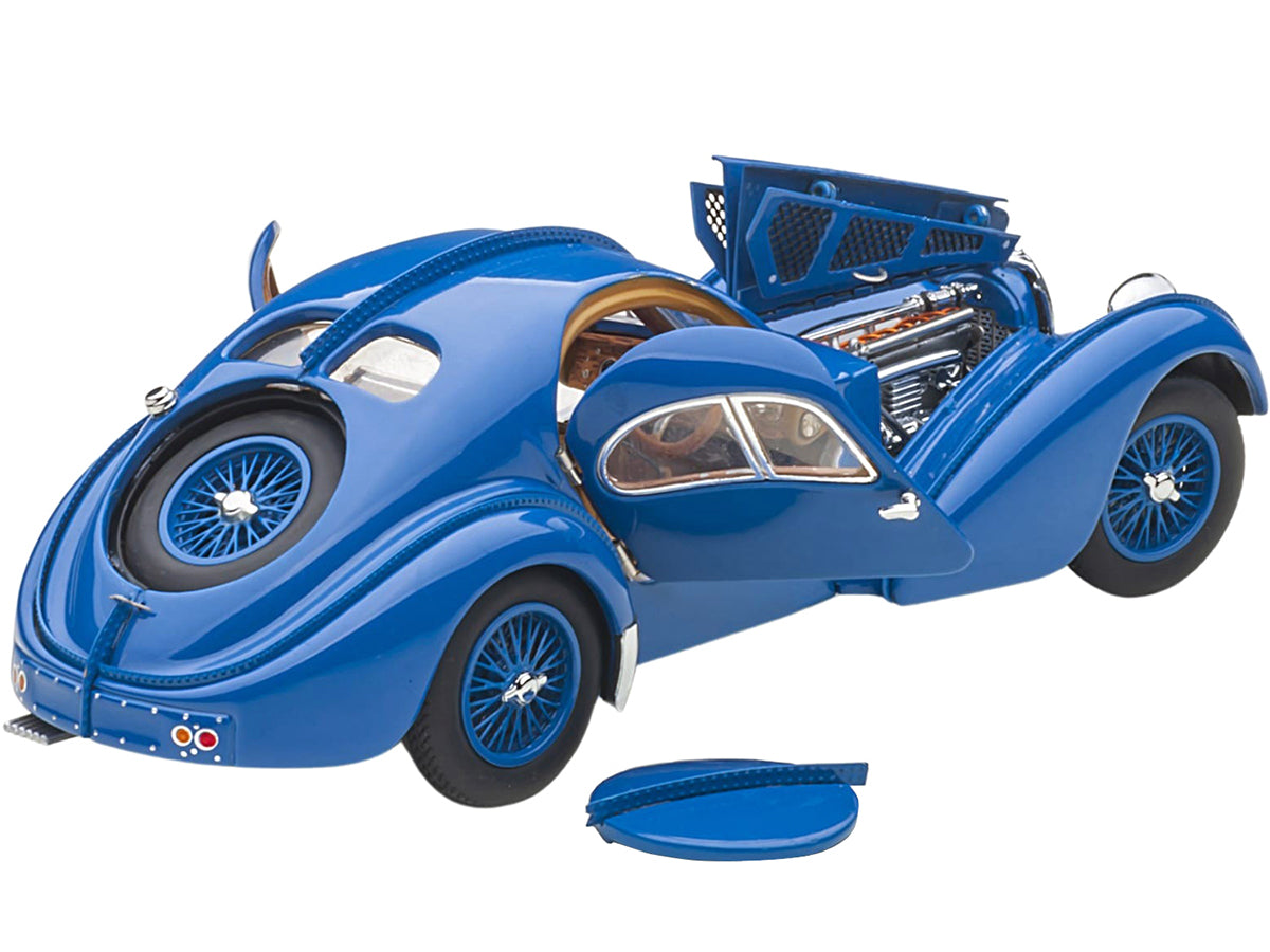 1938 Bugatti Type 57SC Atlantic w Metal Wire-Spoke Wheels Blue 1/43 Diecast Car