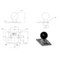 RAM Mount 75mm x 75mm VESA 3.625" Plate w/2.25" D Size Ball [RAM-D-2461U]
