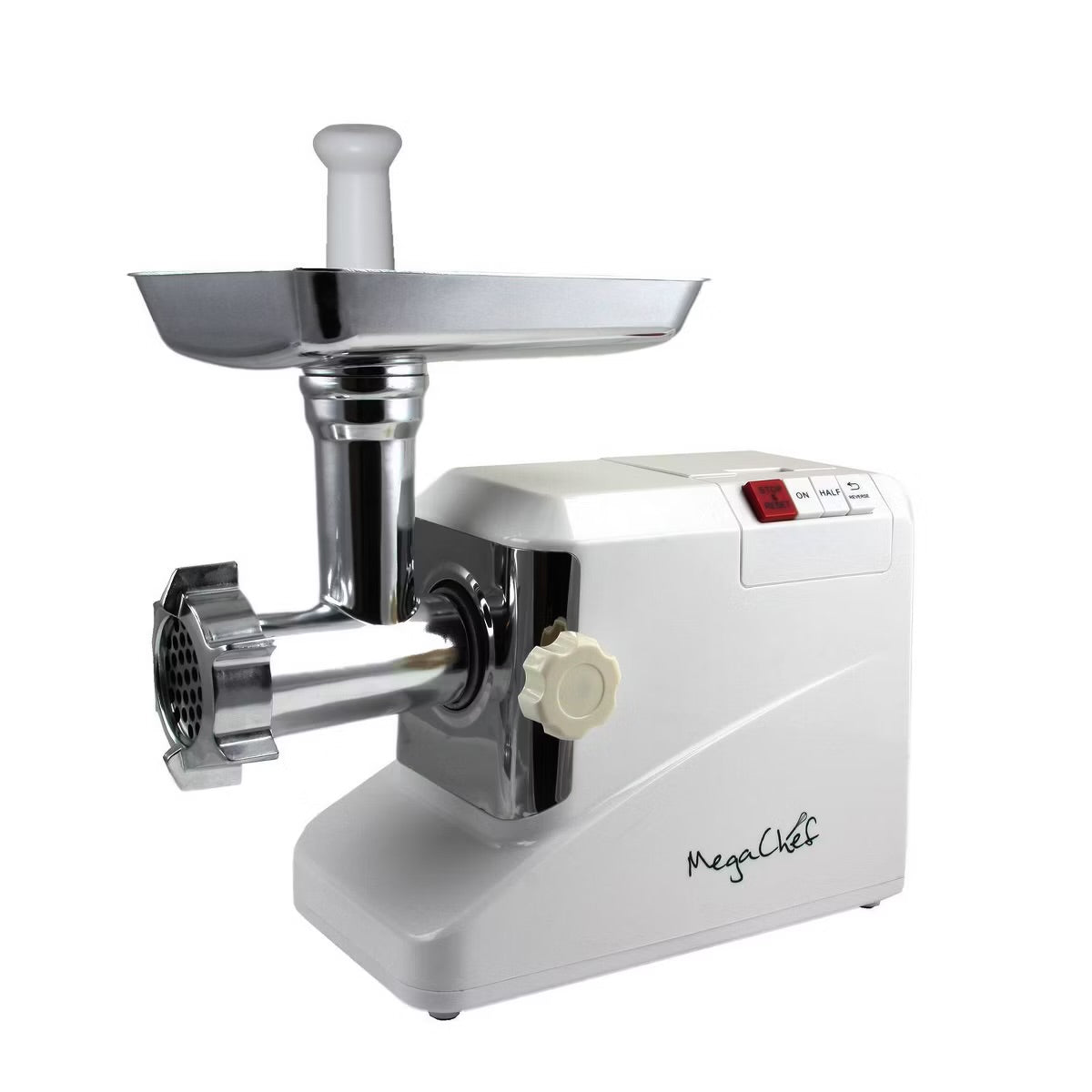 MegaChef 1800W Automatic Meat Grinder w 3 Blades for Household Use
