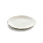 Elama Countess 16 Piece Embossed Double Bowl Stoneware Dinnerware Set Off-White
