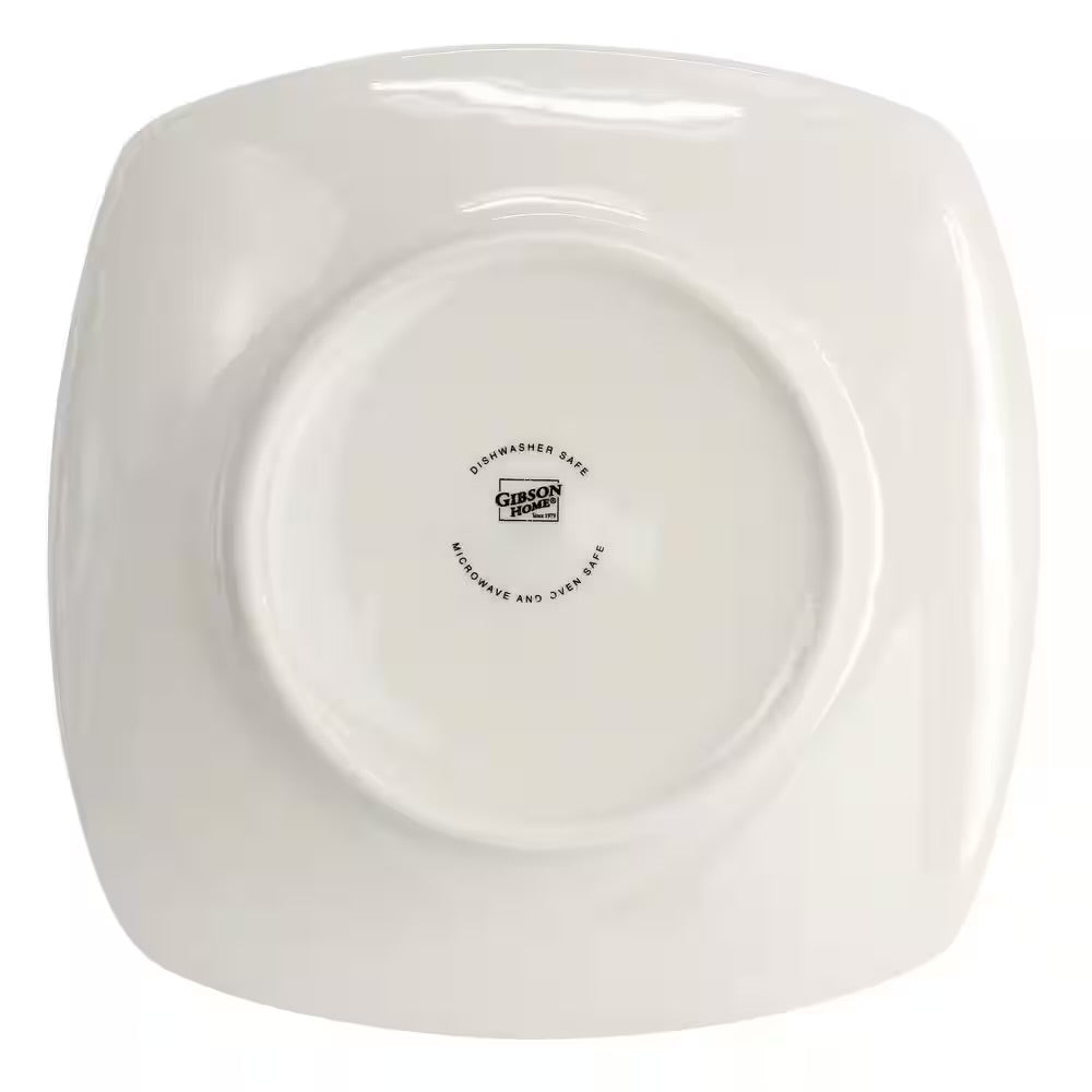 Gibson Home Zen Buffetware 8 Piece 7" Stoneware Dessert Plate Set in White