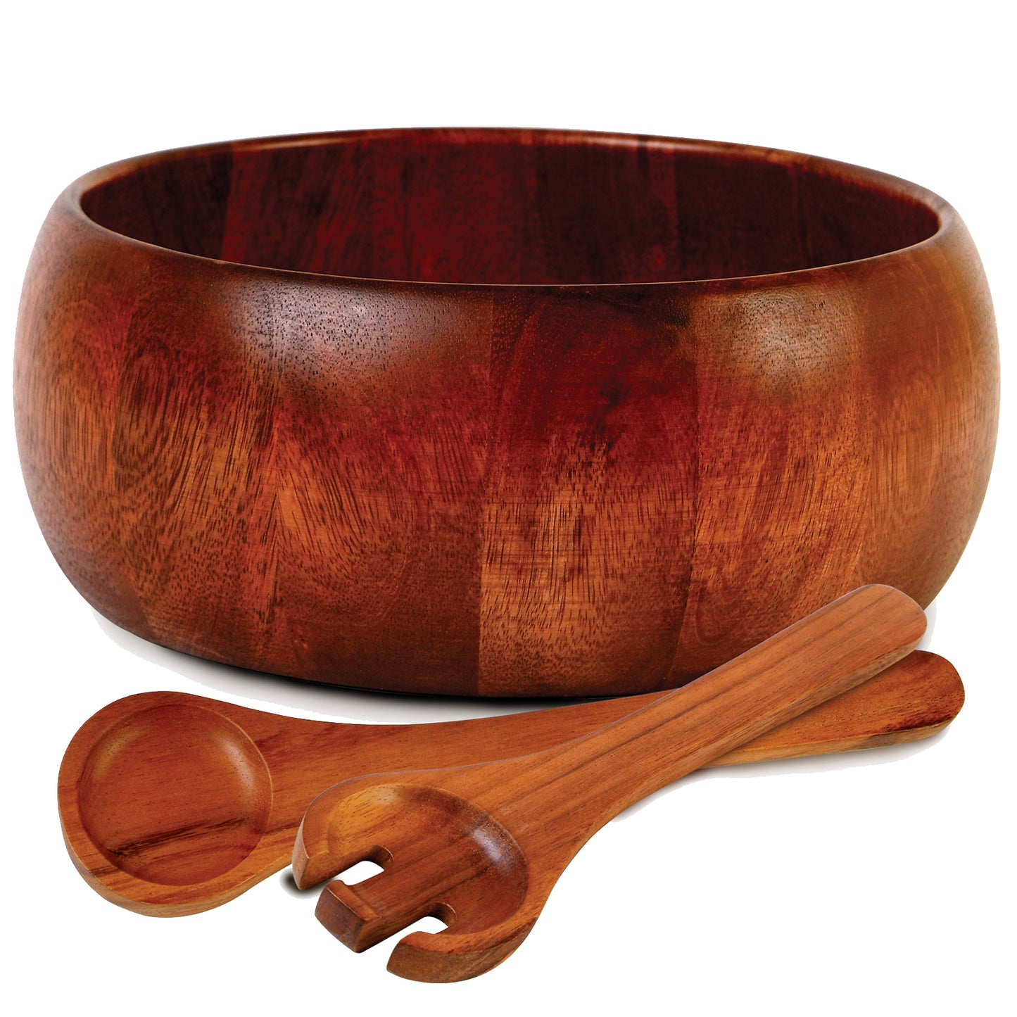 Gibson Home Laroda 3-pc Salad Bowl Set Brown Wood