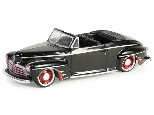 1947 Ford Deluxe Convertible Lowrider Black wit h Red Graphics California Lowrid