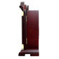 Bedford Redwood Oak Wood Finish Mantel Shelf Desk Clock with 4 Hourly Chimes