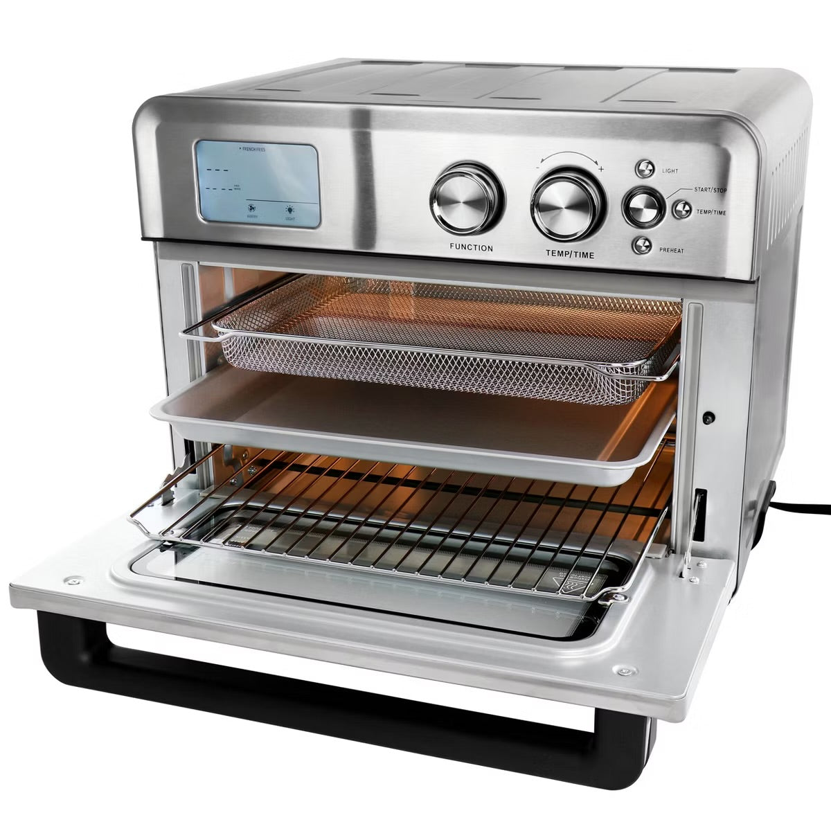 MegaChef 25L 1800W Multifunction Air Fryer Countertop Toaster Oven w 21 Presets