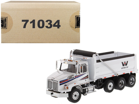 Western Star 4700 SB Dump Truck White 1/50 Diecast Model Diecast Masters