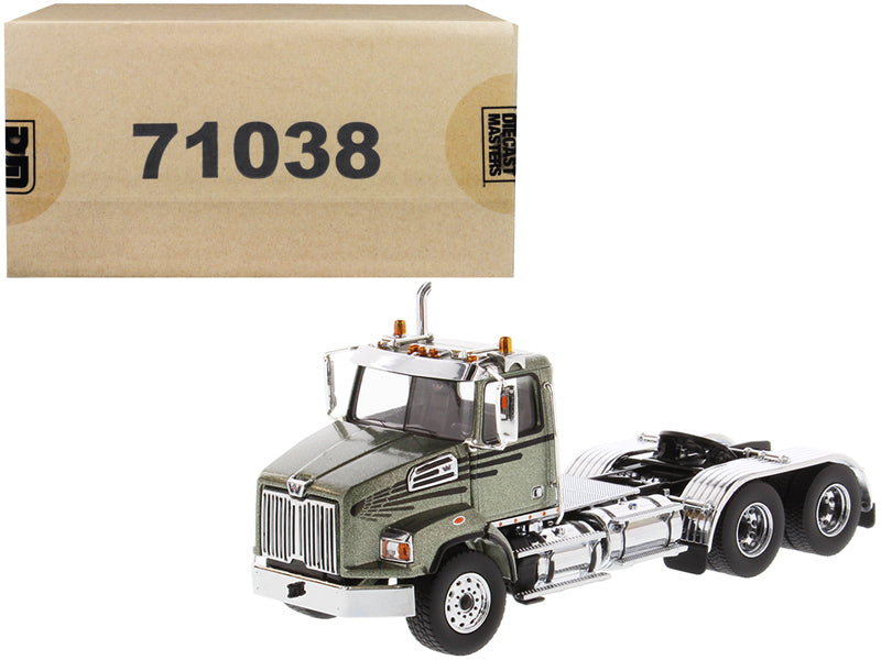 Western Star 4700 SB Tandem Day Cab Tractor Metallic Olive Green 1/50 Diecast M