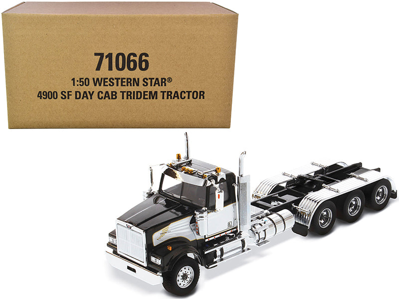 Western Star 4900 SF Tridem Day Cab Truck Tractor Black Transport Series 1/50 D