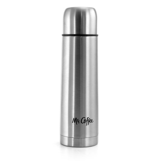 Mr. Coffee Javelin 16 oz Stainless Steel Travel Thermal Bottle in Silver
