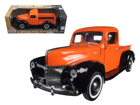 1940 Ford Pickup Truck Orange Timeless Classics 1/18 Diecast Car Motormax