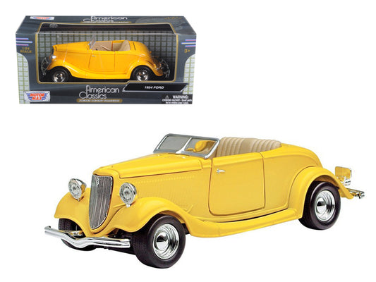 1934 Ford Coupe Yellow 1/24 Diecast Car Model Motormax