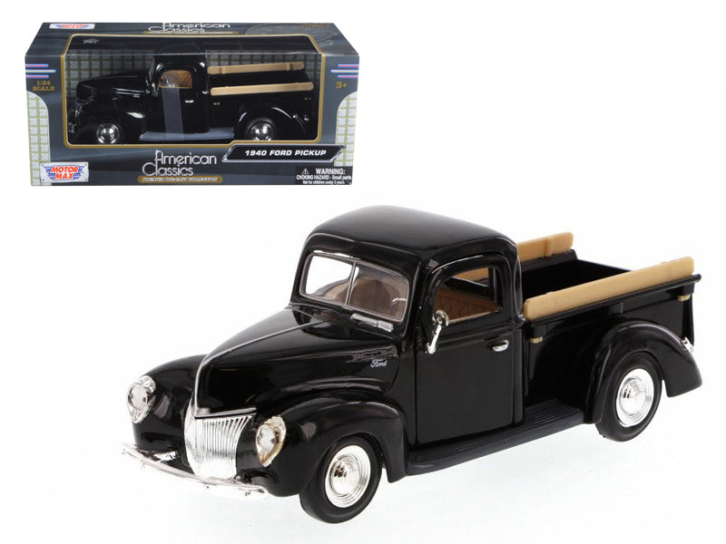 1940 Ford Pickup Truck Black 1/24 Diecast Car Motormax