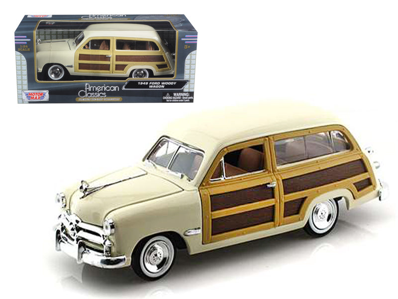 1949 Ford Woody Wagon Beige 1/24 Diecast Car Motormax