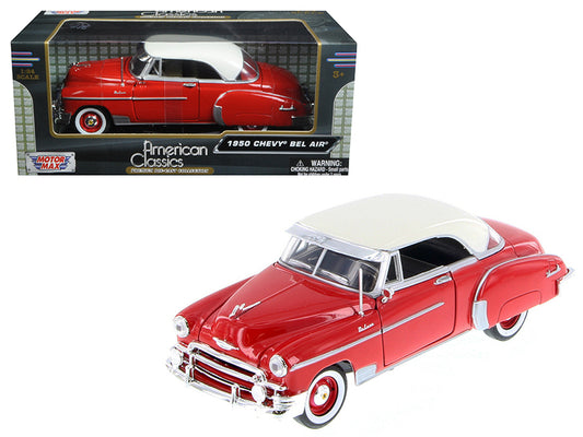 1950 Chevrolet Bel Air Red 1/24 Diecast Car Model Motormax