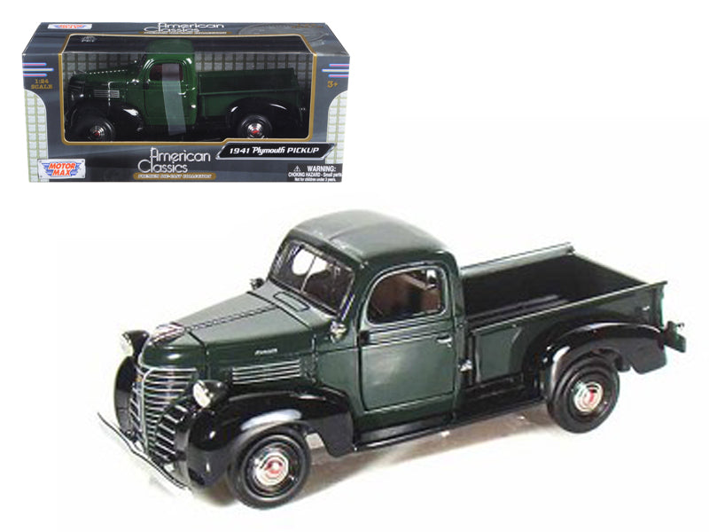 1941 Plymouth Pickup Green 1/24 Diecast Car Motormax