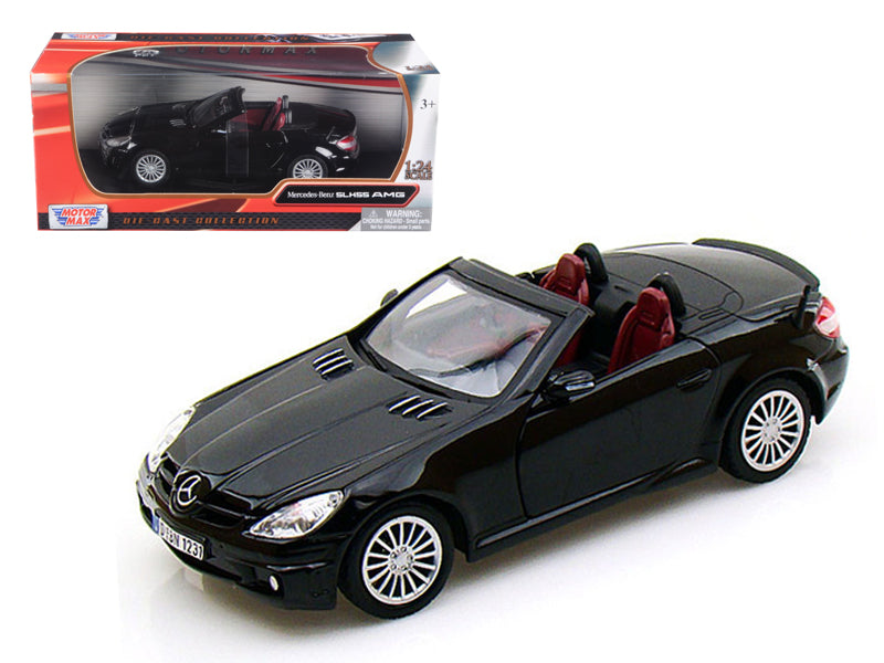Mercedes Benz SLK55 AMG Convertible Black 1/24 Diecast Car Motormax