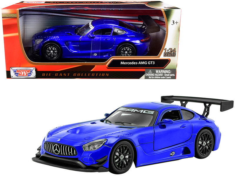 Mercedes AMG GT3 Bright Blue 1/24 Diecast Car Motormax