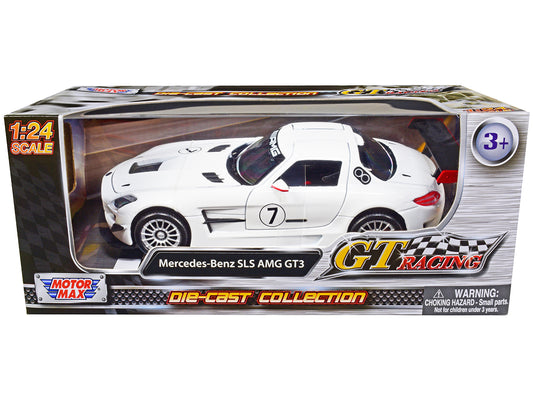 Mercedes-Benz SLS AMG GT3 #7 White GT Racing Series 1/24 Diecast Car Motormax