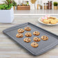 Oster 3 Piece Nonstick 13” 15” 17” Carbon Steel Cookie Sheet Set in Greystone