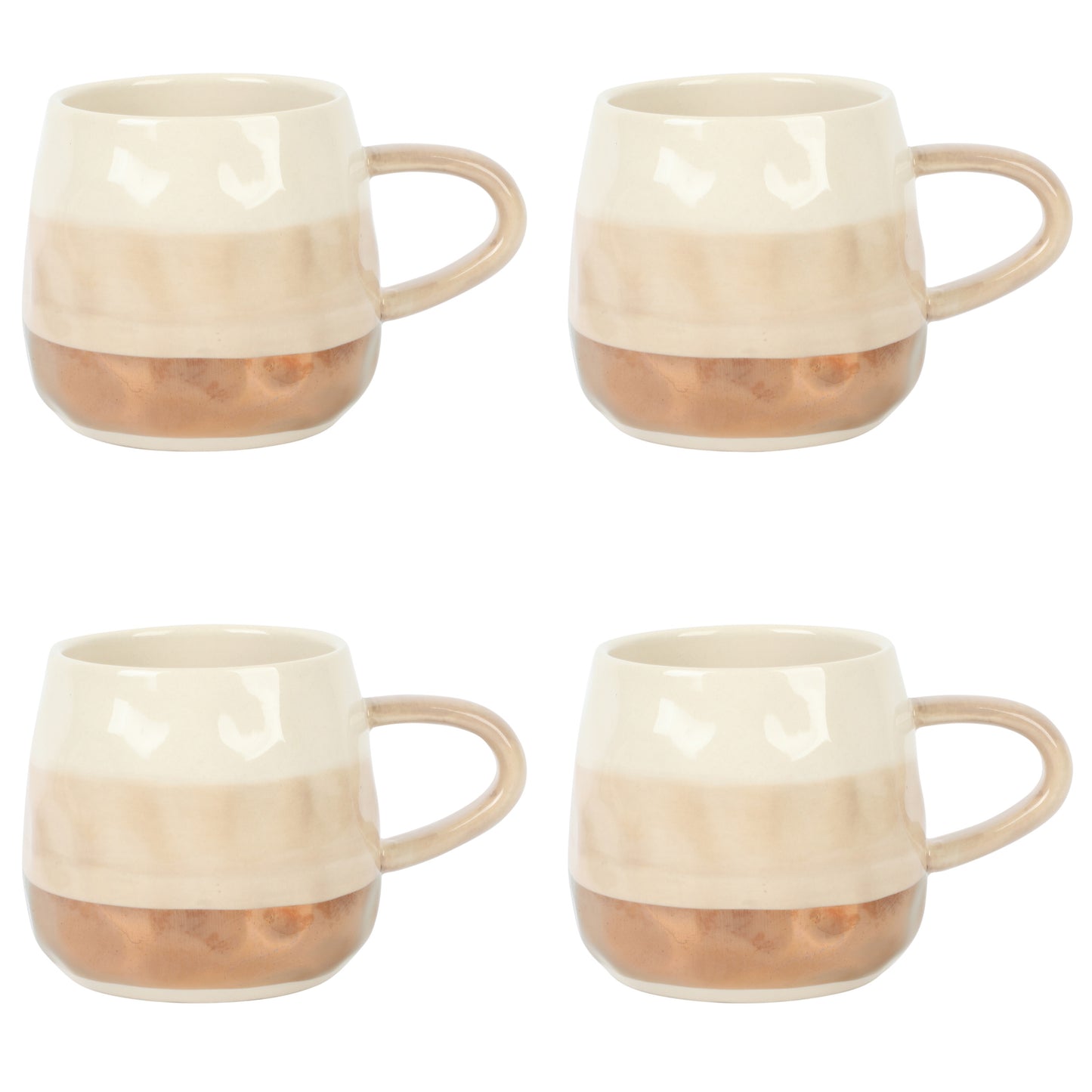 Cravings By Chrissy Teigen 4 Piece 18 oz Stoneware Cup Set in Dove Gray