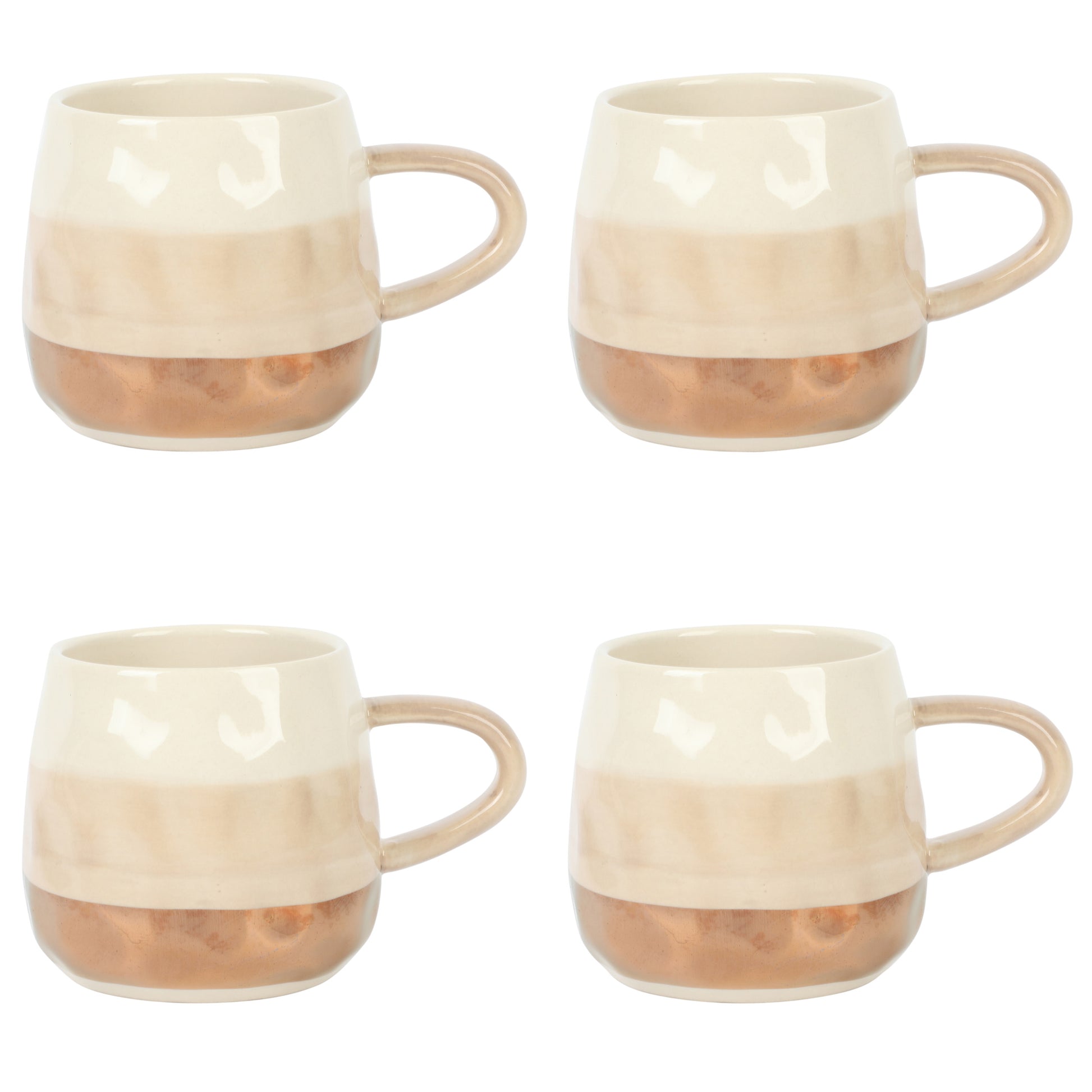 Cravings By Chrissy Teigen 4 Piece 18 oz Stoneware Cup Set in Dove Gray
