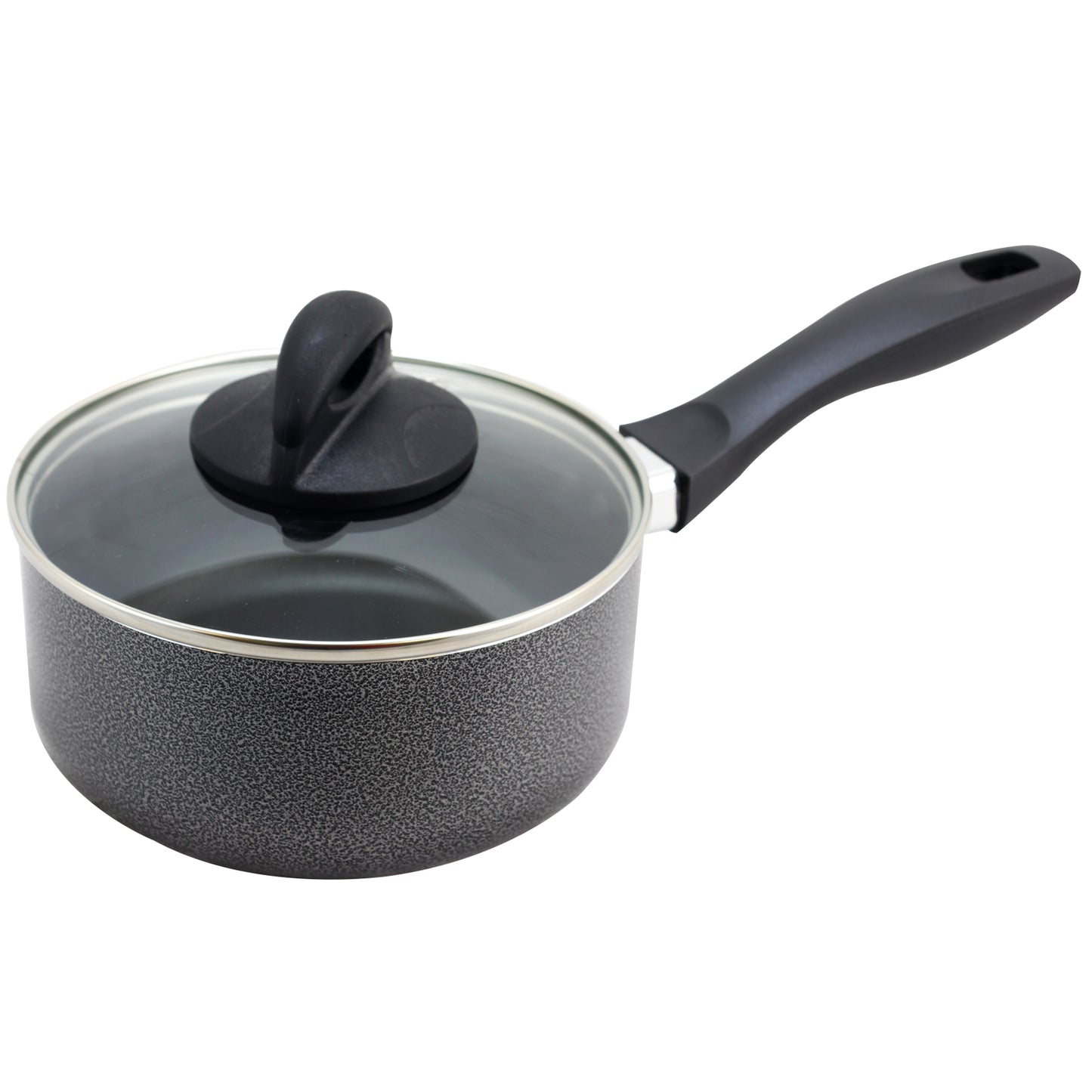 Oster Clairborne 1.5 Quart Aluminum Sauce Pan w Lid in Charcoal Grey