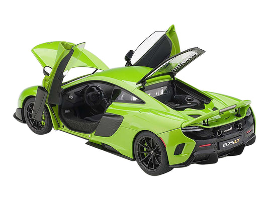 Mclaren 675LT Napier Green w Black Wheels 1/18 Model Car Autoart