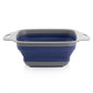 Oster Bluemarine Collapsible Square Plastic Colander Strainer in Blue