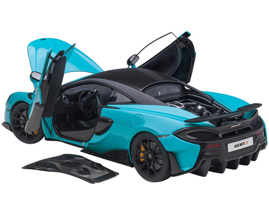 Mclaren 600LT Fistral Blue Carbon 1/18 Model Car Autoart
