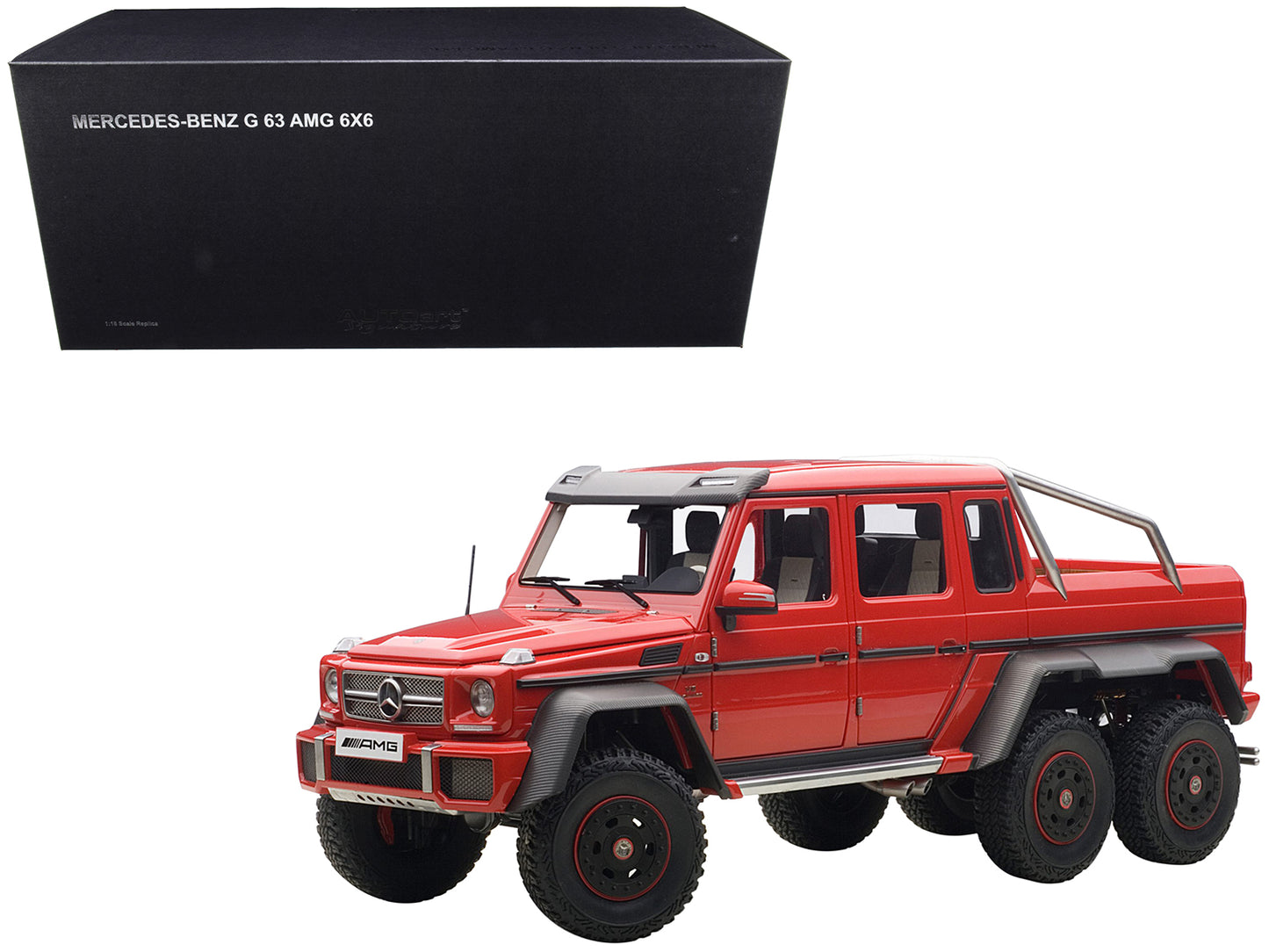 Mercedes G63 AMG 6X6 Red 1/18 Model Car Autoart