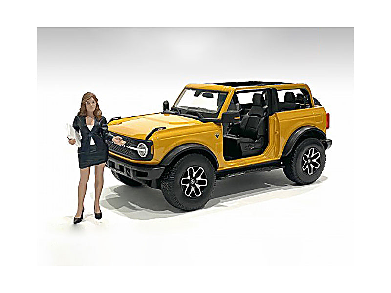 The Dealership Female Salesperson Figurine for 1/18 Scale Models American Diora